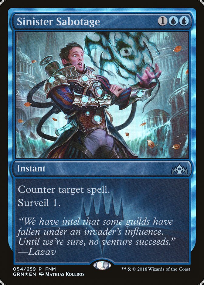 Sinister Sabotage (FNM) [Guilds of Ravnica Promos] | Lots Moore NSW