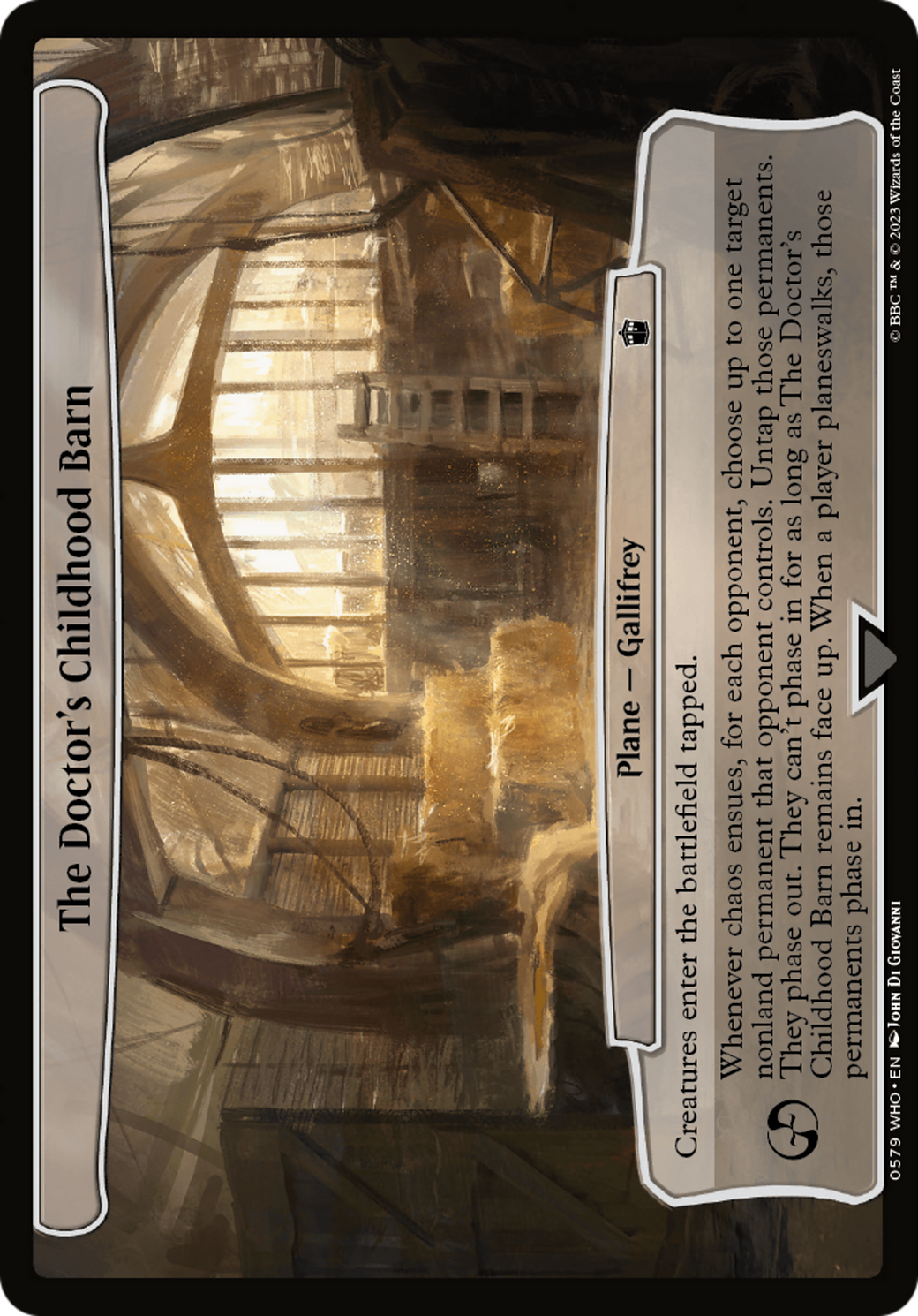The Doctor's Childhood Barn [Doctor Who] | Lots Moore NSW