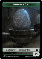 Dinosaur Egg // Dinosaur (0010) Double-Sided Token [The Lost Caverns of Ixalan Tokens] | Lots Moore NSW