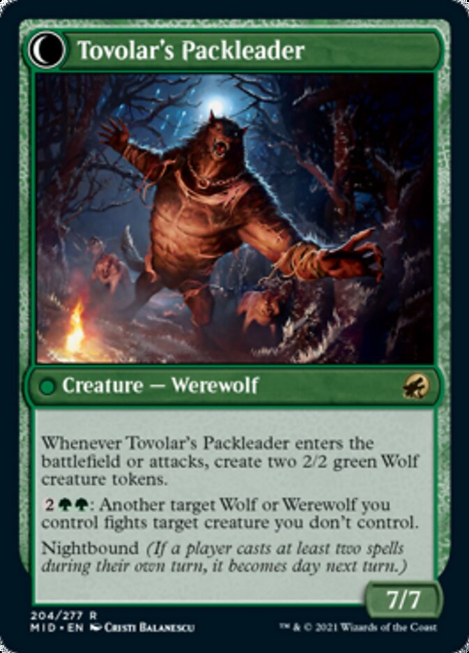 Tovolar's Huntmaster // Tovolar's Packleader [Innistrad: Midnight Hunt] | Lots Moore NSW