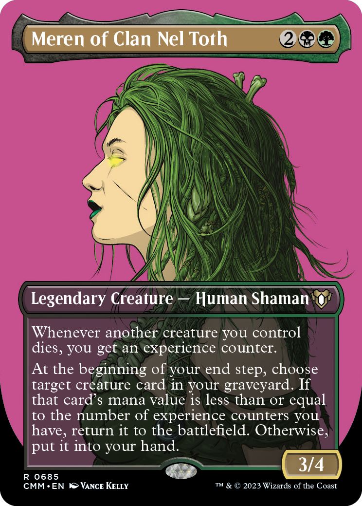 Meren of Clan Nel Toth (Borderless Profile) [Commander Masters] | Lots Moore NSW