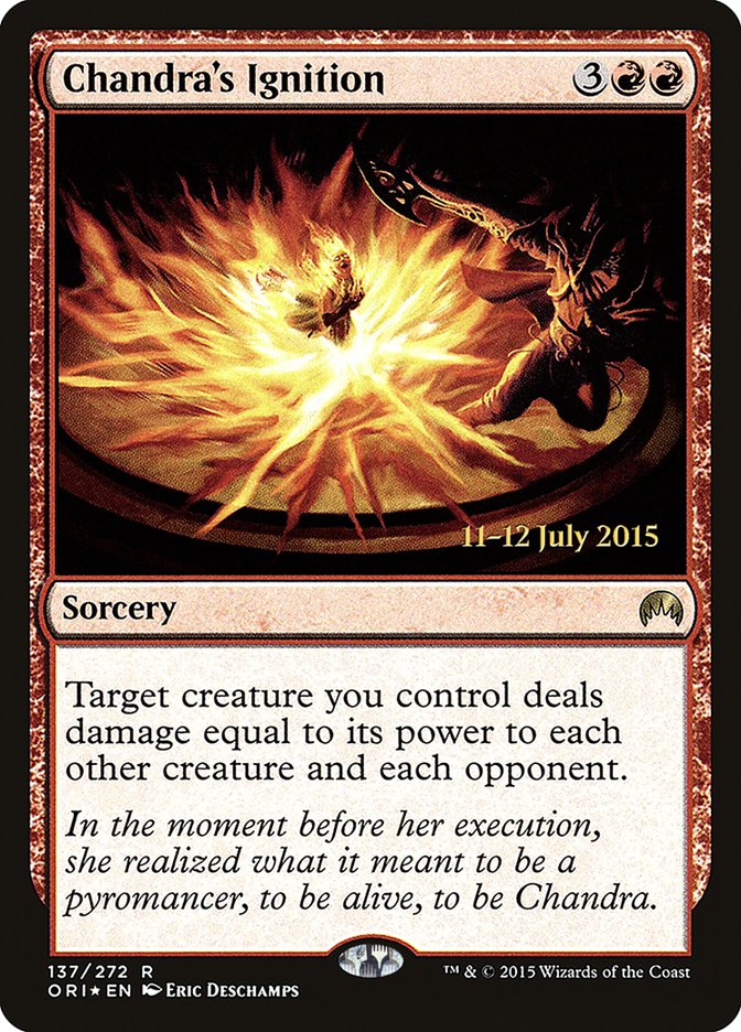 Chandra's Ignition [Magic Origins Prerelease Promos] | Lots Moore NSW