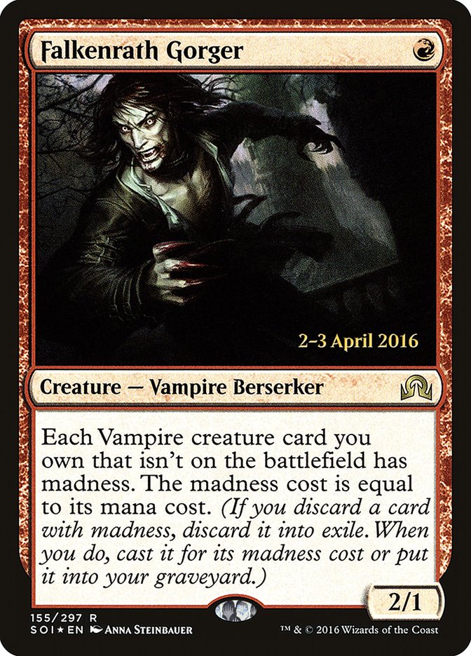 Falkenrath Gorger [Shadows over Innistrad Prerelease Promos] | Lots Moore NSW