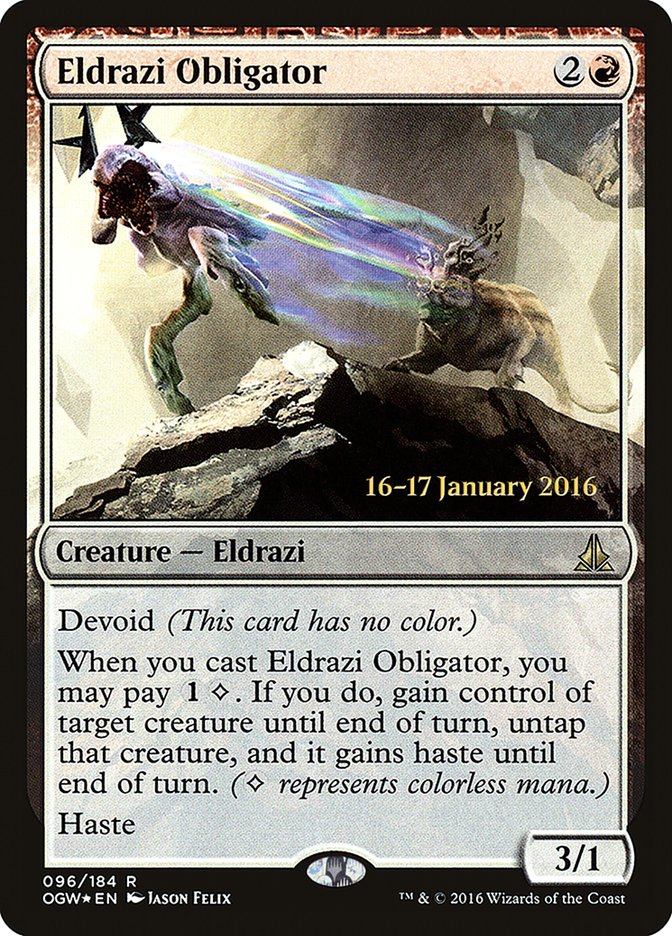 Eldrazi Obligator [Oath of the Gatewatch Prerelease Promos] | Lots Moore NSW