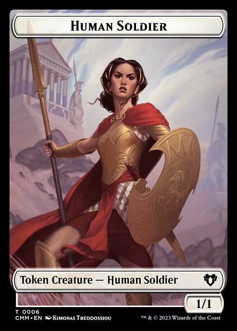 Elemental (0037) // Human Soldier Double-Sided Token [Commander Masters Tokens] | Lots Moore NSW