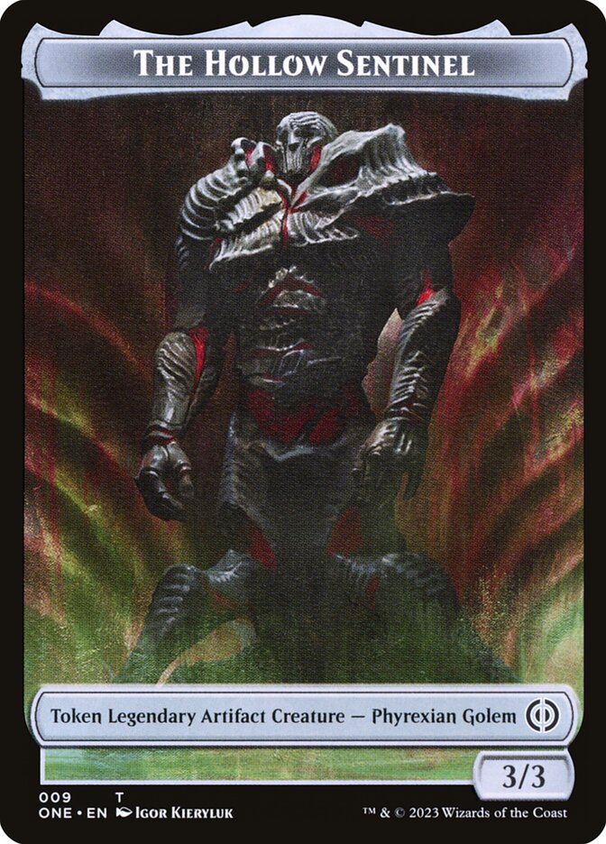 Phyrexian Goblin // The Hollow Sentinel Double-Sided Token [Phyrexia: All Will Be One Tokens] | Lots Moore NSW