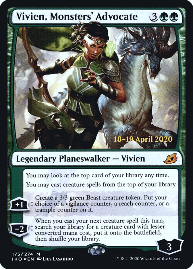Vivien, Monsters' Advocate [Ikoria: Lair of Behemoths Prerelease Promos] | Lots Moore NSW