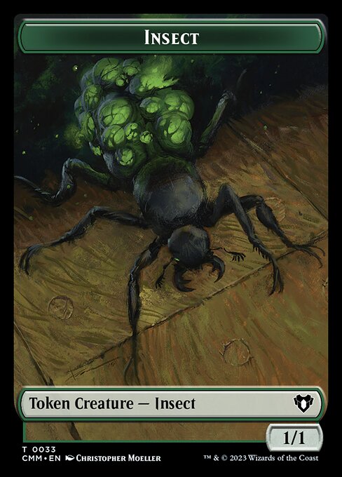 Spirit (0039) // Insect Double-Sided Token [Commander Masters Tokens] | Lots Moore NSW