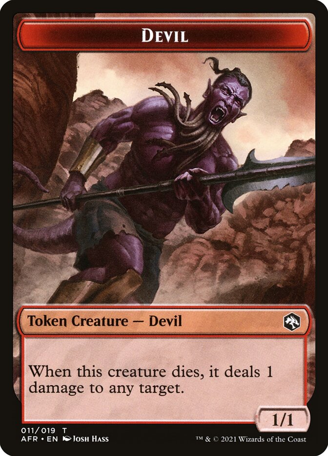Devil // Icingdeath, Frost Tongue Double-Sided Token [Dungeons & Dragons: Adventures in the Forgotten Realms Tokens] | Lots Moore NSW