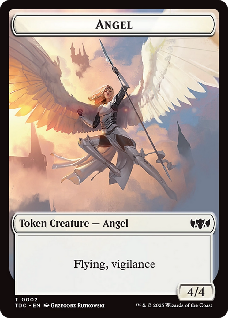 Angel // Spirit Double-Sided Token [Tarkir: Dragonstorm Commander Tokens] | Lots Moore NSW