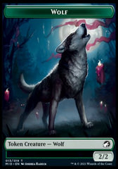 Wolf // Zombie (015) Double-Sided Token [Innistrad: Midnight Hunt Tokens] | Lots Moore NSW