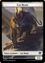 Cleric // Cat Beast Double-Sided Token [Commander Masters Tokens] | Lots Moore NSW