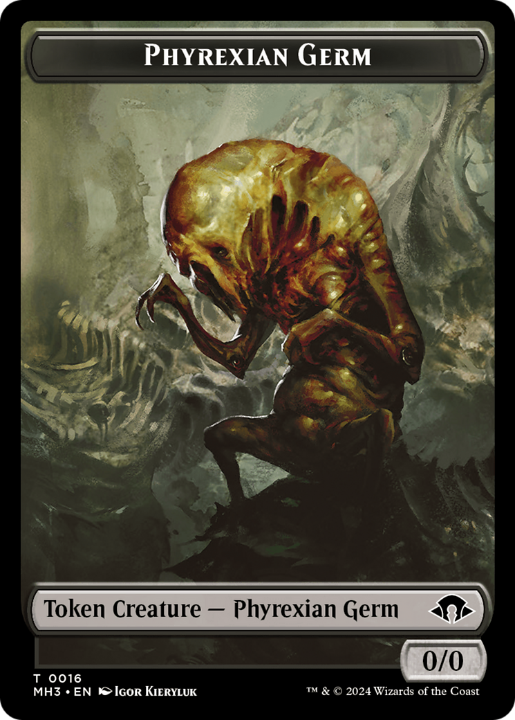 Phyrexian Germ // Phyrexian Wurm (0017) Double-Sided Token [Modern Horizons 3 Tokens] | Lots Moore NSW