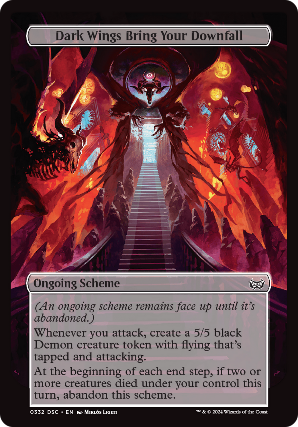 Dark Wings Bring Your Downfall (Full Art) [Duskmourn: Archenemy] | Lots Moore NSW