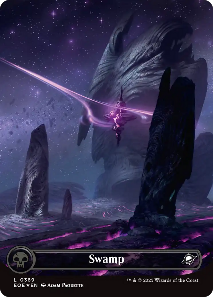 Swamp (0369) (Borderless) (Galaxy Foil) [Edge of Eternities] | Lots Moore NSW