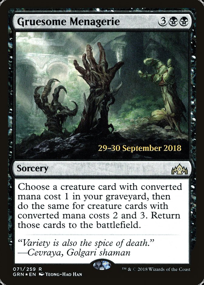 Gruesome Menagerie [Guilds of Ravnica Prerelease Promos] | Lots Moore NSW