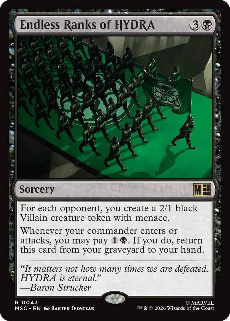Endless Ranks of HYDRA (Surge Foil) [Marvel Super Heroes Commander] | Lots Moore NSW