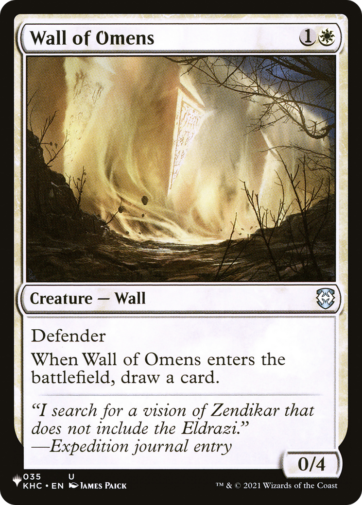 Wall of Omens (KHC) [The List] | Lots Moore NSW