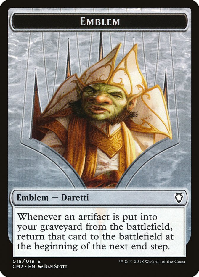 Daretti, Scrap Savant Emblem [Commander Anthology Volume II Tokens] | Lots Moore NSW