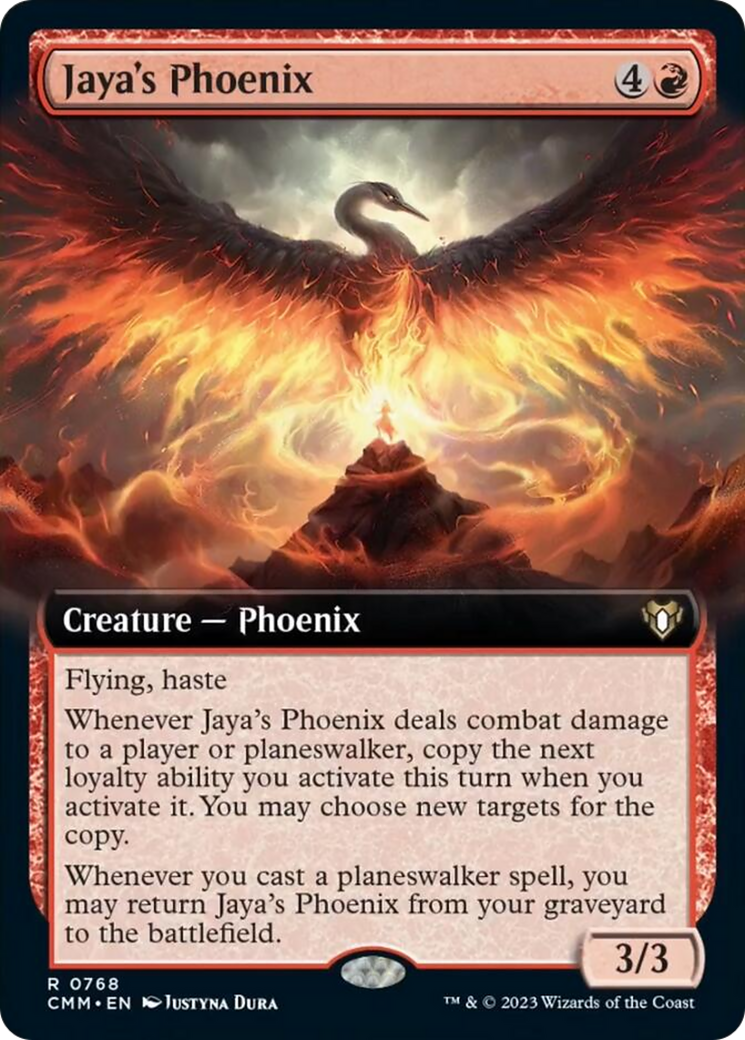 Jaya's Phoenix (Extended Art) [Commander Masters] | Lots Moore NSW