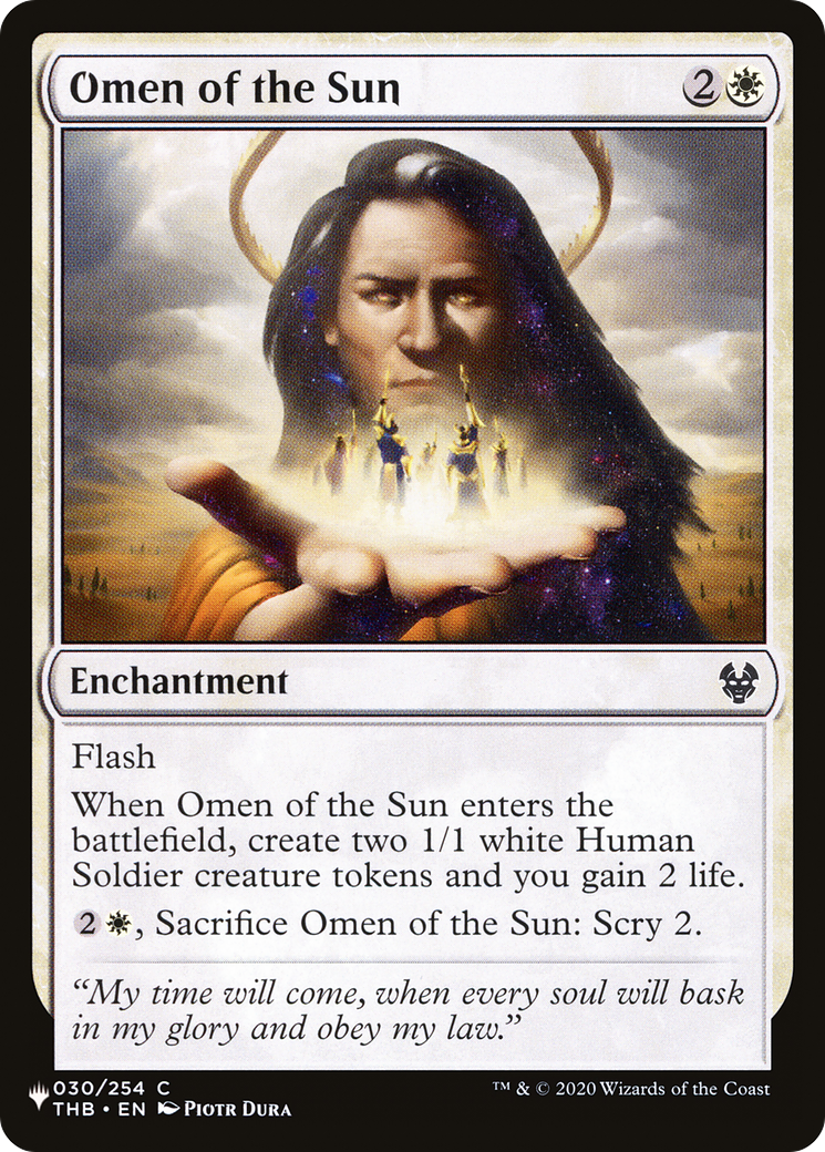 Omen of the Sun [The List] | Lots Moore NSW