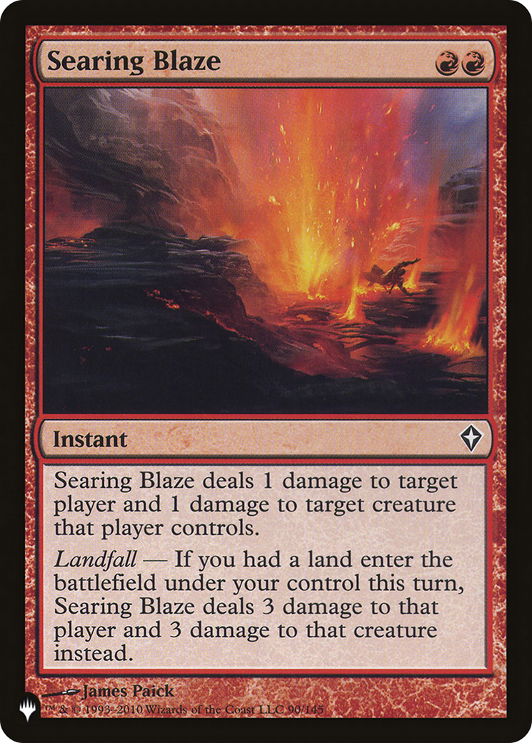 Searing Blaze [The List] | Lots Moore NSW