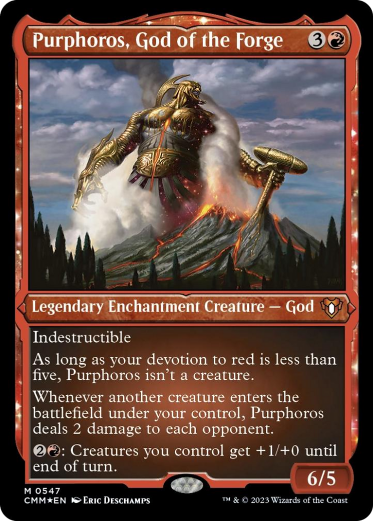 Purphoros, God of the Forge (Foil Etched) [Commander Masters] | Lots Moore NSW