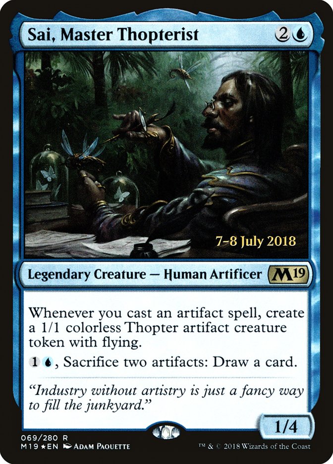 Sai, Master Thopterist [Core Set 2019 Prerelease Promos] | Lots Moore NSW