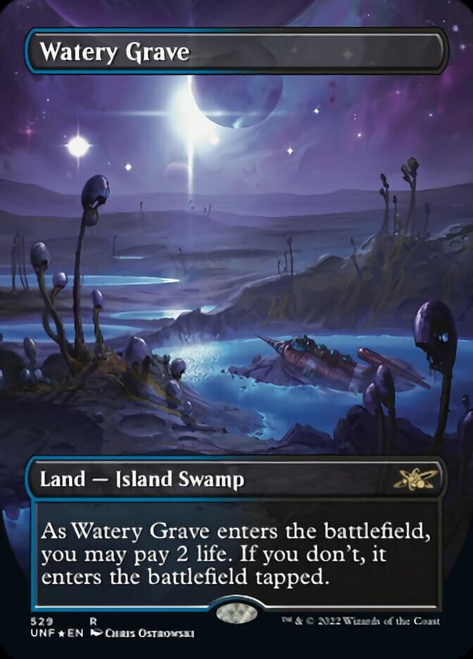 Watery Grave (Borderless) (Galaxy Foil) [Unfinity] | Lots Moore NSW