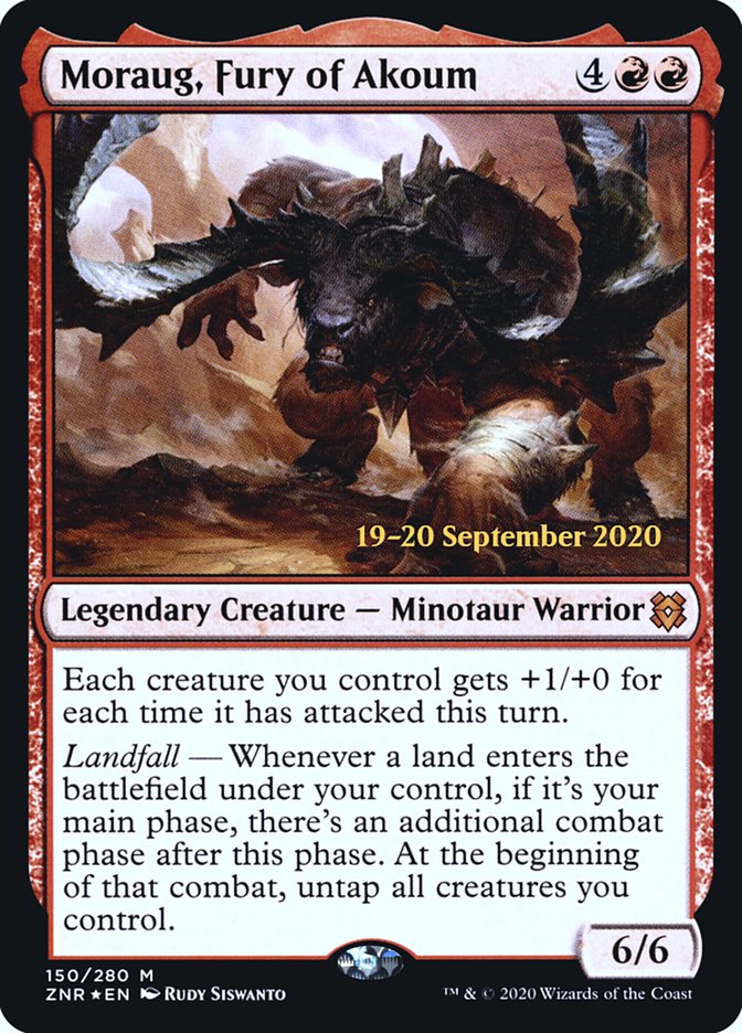 Moraug, Fury of Akoum [Zendikar Rising Prerelease Promos] | Lots Moore NSW