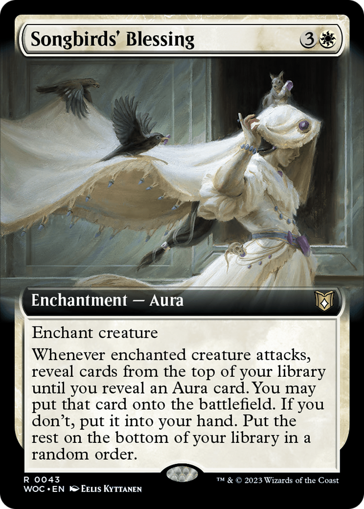 Songbirds' Blessing (Extended Art) [Wilds of Eldraine Commander] | Lots Moore NSW