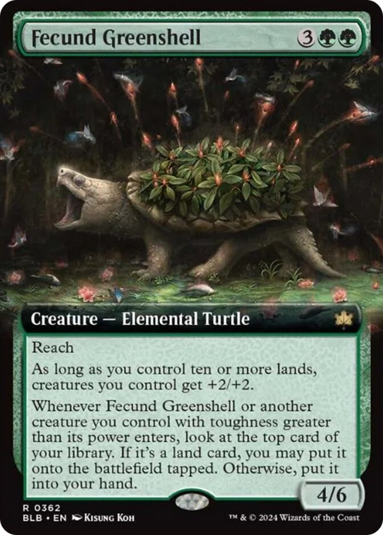 Fecund Greenshell (Extended Art) [Bloomburrow] | Lots Moore NSW