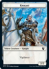 Wolf // Knight Double-Sided Token [Innistrad: Midnight Hunt Commander Tokens] | Lots Moore NSW