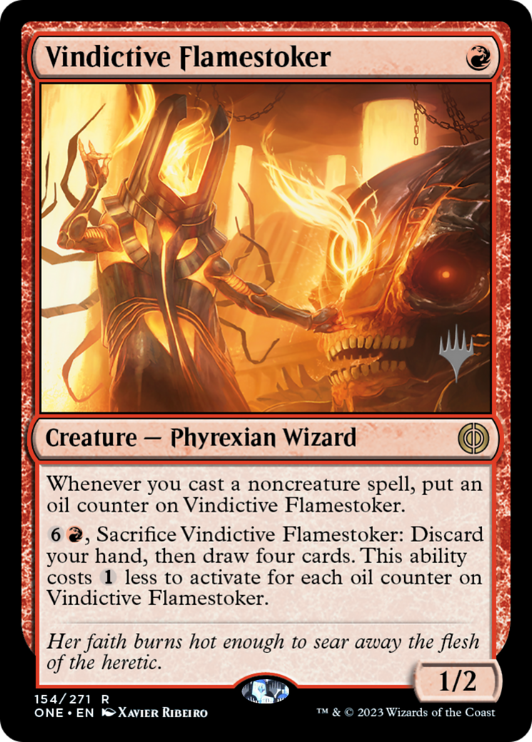 Vindictive Flamestoker (Promo Pack) [Phyrexia: All Will Be One Promos] | Lots Moore NSW