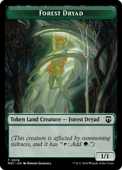 Boar (Ripple Foil) // Forest Dryad Double-Sided Token [Modern Horizons 3 Commander Tokens] | Lots Moore NSW