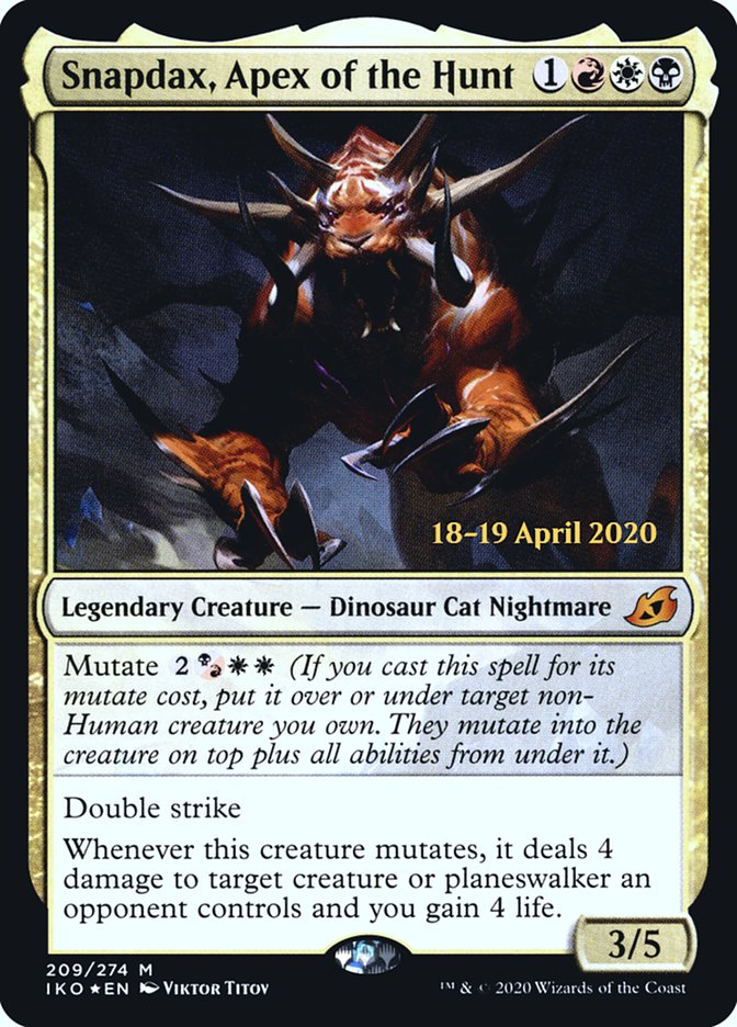 Snapdax, Apex of the Hunt [Ikoria: Lair of Behemoths Prerelease Promos] | Lots Moore NSW