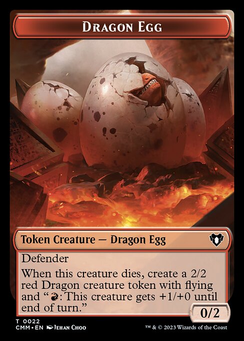 Spirit (0010) // Dragon Egg Double-Sided Token [Commander Masters Tokens] | Lots Moore NSW