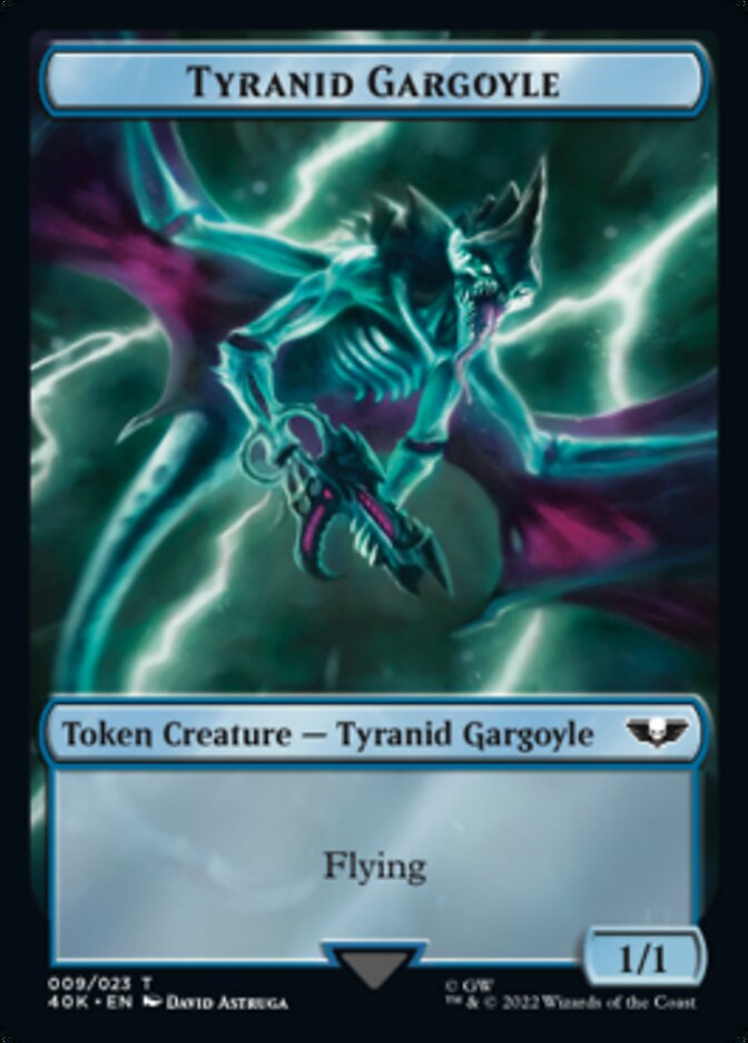 Tyranid (017) // Tyranid Gargoyle Double-Sided Token (Surge Foil) [Warhammer 40,000 Tokens] | Lots Moore NSW