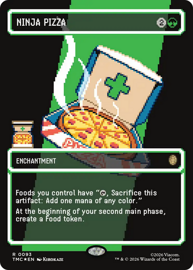 Ninja Pizza (Borderless) (Surge Foil) [Teenage Mutant Ninja Turtles Commander] | Lots Moore NSW