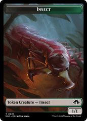 Zombie (Ripple Foil) // Insect (0027) Double-Sided Token [Modern Horizons 3 Tokens] | Lots Moore NSW