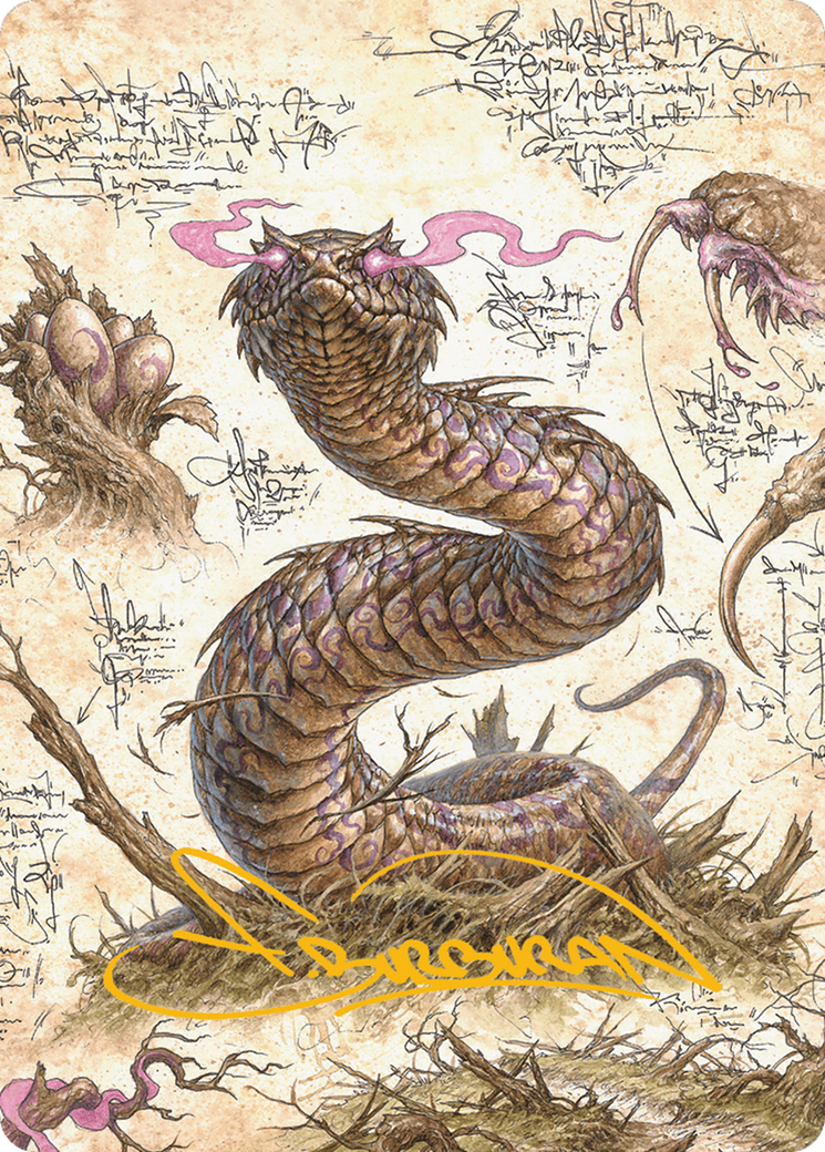 Rottenmouth Viper Art Card (Gold-Stamped Signature) [Bloomburrow Art Series] | Lots Moore NSW