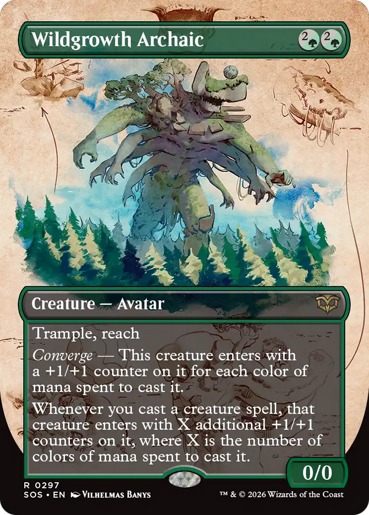 Wildgrowth Archaic (Borderless) [Secrets of Strixhaven] Magic: The Gathering | Lots Moore NSW