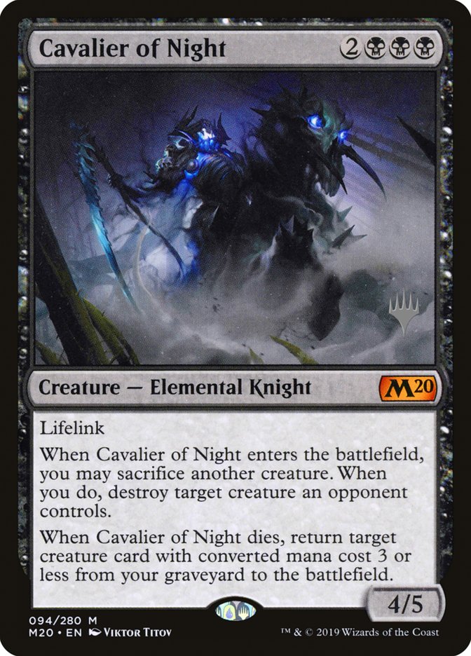 Cavalier of Night (Promo Pack) [Core Set 2020 Promos] | Lots Moore NSW