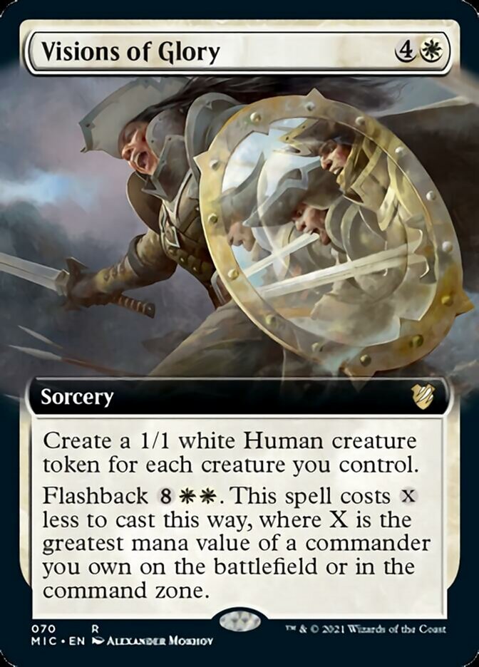 Visions of Glory (Extended Art) [Innistrad: Midnight Hunt Commander] | Lots Moore NSW