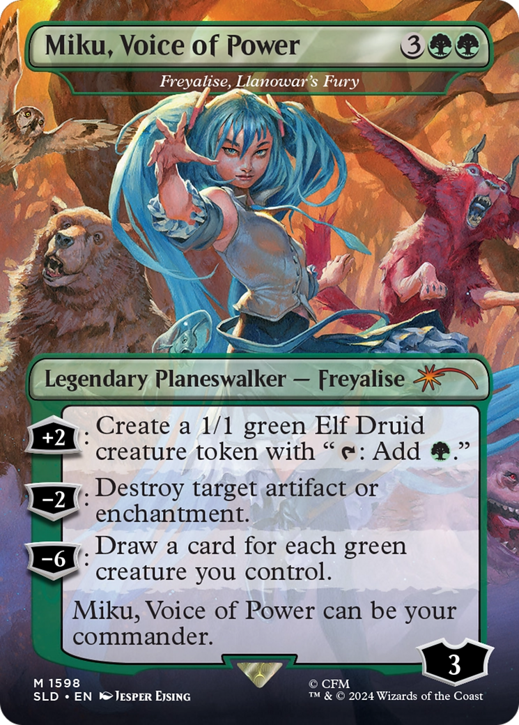 Miku, Voice of Power - Freyalise, Llanowar's Fury [Secret Lair Drop Series] | Lots Moore NSW