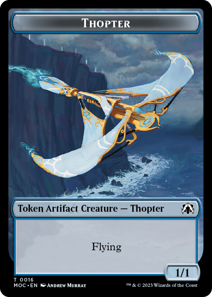 Thopter // Gold Double-Sided Token [March of the Machine Commander Tokens] | Lots Moore NSW