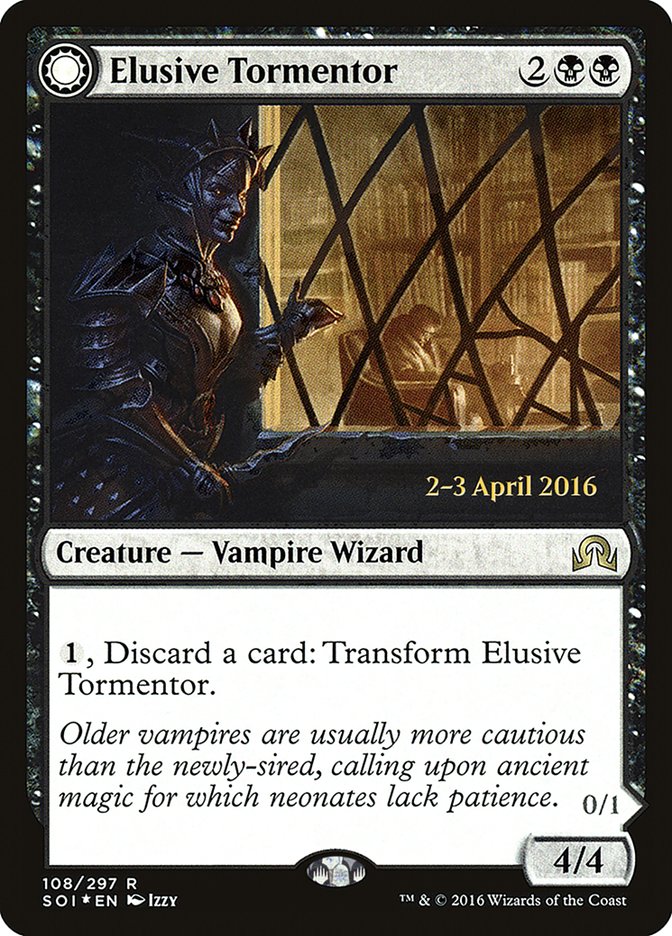 Elusive Tormentor // Insidious Mist [Shadows over Innistrad Prerelease Promos] | Lots Moore NSW