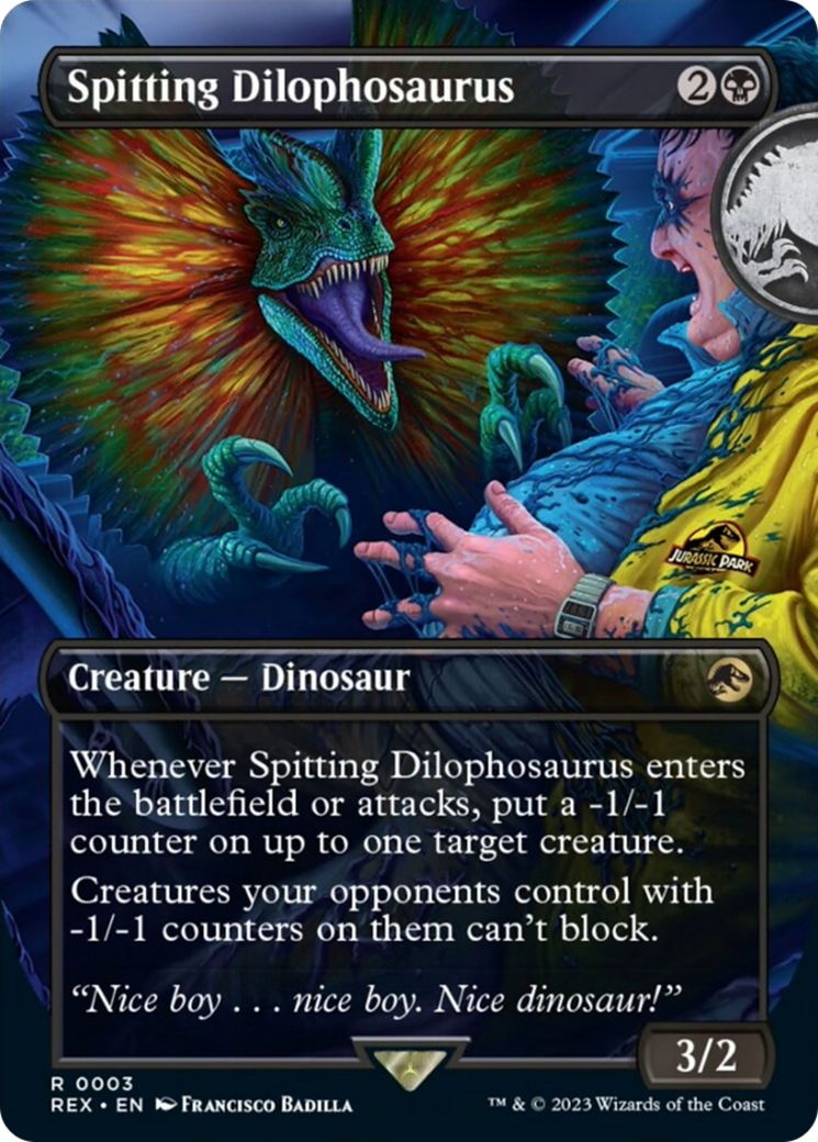 Spitting Dilophosaurus (Borderless) [Jurassic World Collection] | Lots Moore NSW