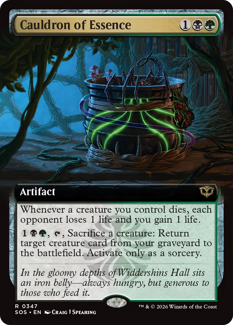 Cauldron of Essence (Extended Art) [Secrets of Strixhaven] Magic: The Gathering | Lots Moore NSW