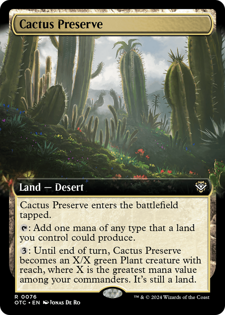 Cactus Preserve (Extended Art) [Outlaws of Thunder Junction Commander] | Lots Moore NSW